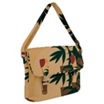 Arch Stairs Sun Branches Leaves Boho Bohemian Botanical Minimalist Nature Buckle Messenger Bag