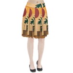 Arch Stairs Sun Branches Leaves Boho Bohemian Botanical Minimalist Nature Pleated Skirt
