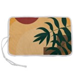 Arch Stairs Sun Branches Leaves Boho Bohemian Botanical Minimalist Nature Pen Storage Case (S)