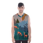 Roe Deer Animal Boho Bohemian Nature Men s Basketball Tank Top