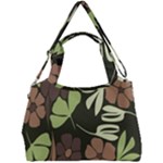 Flowers Leaves Plant Botanical Boho Bohemian Minimalist Nature Double Compartment Shoulder Bag