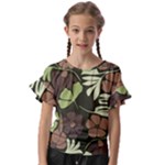 Flowers Leaves Plant Botanical Boho Bohemian Minimalist Nature Kids  Cut Out Flutter Sleeves