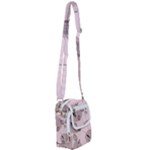 Flowers Pattern Botanical Scrapbook Shoulder Strap Belt Bag