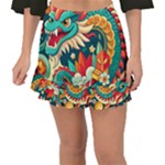 Chinese New Year – Year of the Dragon Fishtail Mini Chiffon Skirt