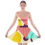 Bicycle, Geometric Figures, Art, Strapless Bra Top Dress