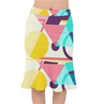 Bicycle, Geometric Figures, Art, Short Mermaid Skirt