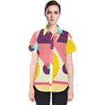 Bicycle, Geometric Figures, Art, Women s Short Sleeve Shirt