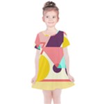 Bicycle, Geometric Figures, Art, Kids  Simple Cotton Dress