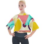 Bicycle, Geometric Figures, Art, Mock Neck T-Shirt