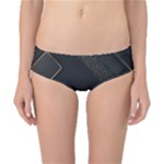 Black Background With Gold Lines Classic Bikini Bottoms