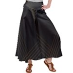 Black Background With Gold Lines Women s Satin Palazzo Pants