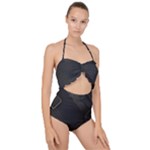  Scallop Top Cut Out Swimsuit