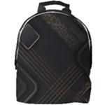 Black Background With Gold Lines Mini Full Print Backpack
