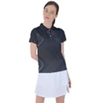 Black Background With Gold Lines Women s Polo T-Shirt
