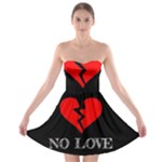 No Love, Broken, Emotional, Heart, Hope Strapless Bra Top Dress