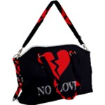 No Love, Broken, Emotional, Heart, Hope Canvas Crossbody Bag