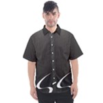 S Black Fingerprint, Black, Edge Men s Short Sleeve Shirt