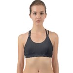 S Black Fingerprint, Black, Edge Back Web Sports Bra