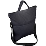 S Black Fingerprint, Black, Edge Fold Over Handle Tote Bag