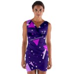 Triangles, Triangle, Colorful Wrap Front Bodycon Dress