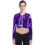 Triangles, Triangle, Colorful Long Sleeve Zip Up Bomber Jacket