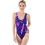 Triangles, Triangle, Colorful High Leg Strappy Swimsuit