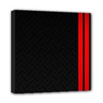 Abstract Black & Red, Backgrounds, Lines Mini Canvas 8  x 8  (Stretched)