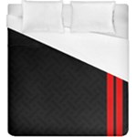 Abstract Black & Red, Backgrounds, Lines Duvet Cover (King Size)