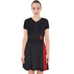 Abstract Black & Red, Backgrounds, Lines Adorable in Chiffon Dress