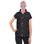 Abstract Black & Red, Backgrounds, Lines Women s Button Up Vest
