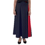Abstract Black & Red, Backgrounds, Lines Flared Maxi Skirt
