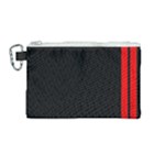 Abstract Black & Red, Backgrounds, Lines Canvas Cosmetic Bag (Medium)