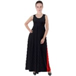 Abstract Black & Red, Backgrounds, Lines Empire Waist Velour Maxi Dress