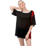 Abstract Black & Red, Backgrounds, Lines Oversized Chiffon Top