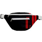 Abstract Black & Red, Backgrounds, Lines Fanny Pack