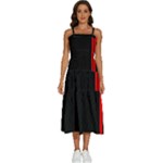 Abstract Black & Red, Backgrounds, Lines Sleeveless Shoulder Straps Boho Dress