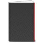 Abstract Black & Red, Backgrounds, Lines 8  x 10  Hardcover Notebook