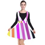 Colorful Multicolor Colorpop Flare Plunge Pinafore Dress