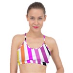 Colorful Multicolor Colorpop Flare Basic Training Sports Bra