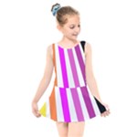 Colorful Multicolor Colorpop Flare Kids  Skater Dress Swimsuit