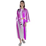 Colorful Multicolor Colorpop Flare Maxi Satin Kimono