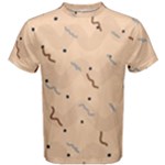 Lines Dots Pattern Abstract Art Men s Cotton T-Shirt