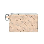 Lines Dots Pattern Abstract Art Canvas Cosmetic Bag (Small)