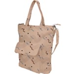 Lines Dots Pattern Abstract Art Shoulder Tote Bag