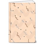 Lines Dots Pattern Abstract Art 8  x 10  Hardcover Notebook