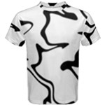 Black And White Swirl Background Men s Cotton T-Shirt