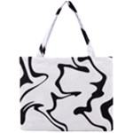 Black And White Swirl Background Mini Tote Bag