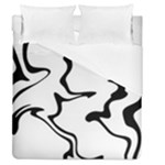 Black And White Swirl Background Duvet Cover (Queen Size)