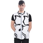 Black And White Swirl Background Men s Puffer Vest