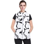 Black And White Swirl Background Women s Puffer Vest